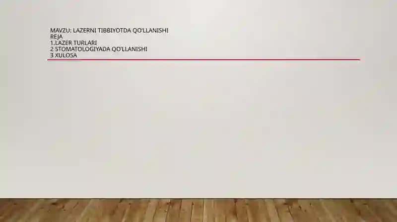 Lazerni tibbiyotda qo’llanishi 2
