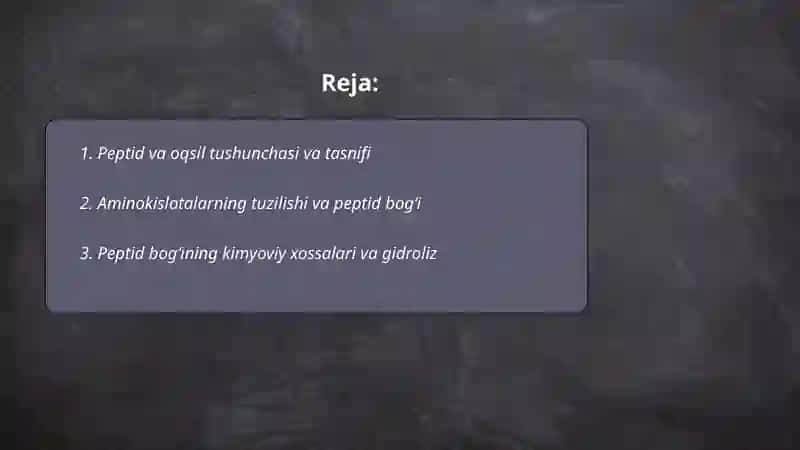 Peptid va oqsillarning funksiyalari 2