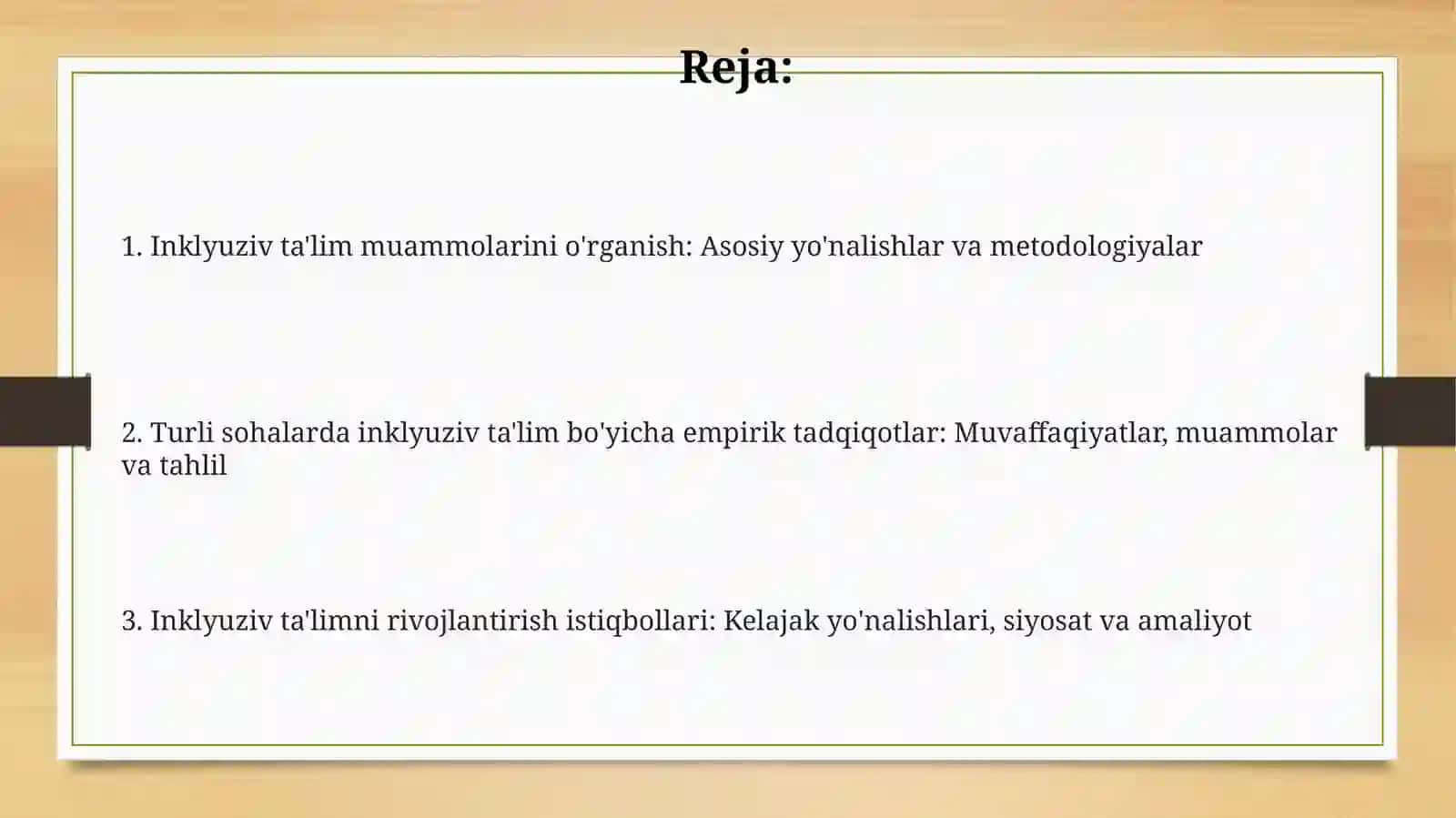 Inklyuziv ta'lim muammolarini o'rganish 2
