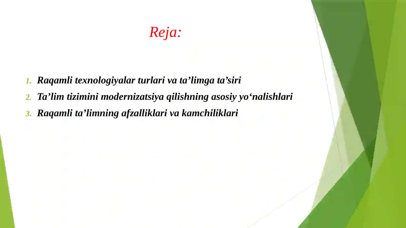 Raqamli texnologiyalar asosida ta’lim tizimini modernizatsiya qilish 2