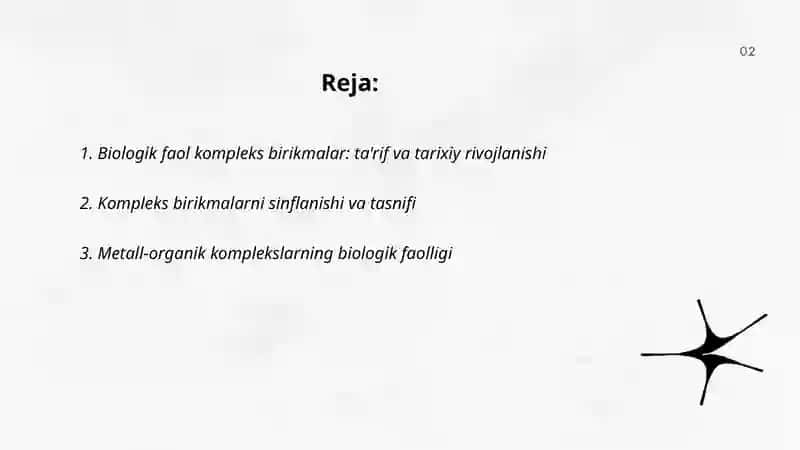 Biologik faol kompleks birikmalar 2