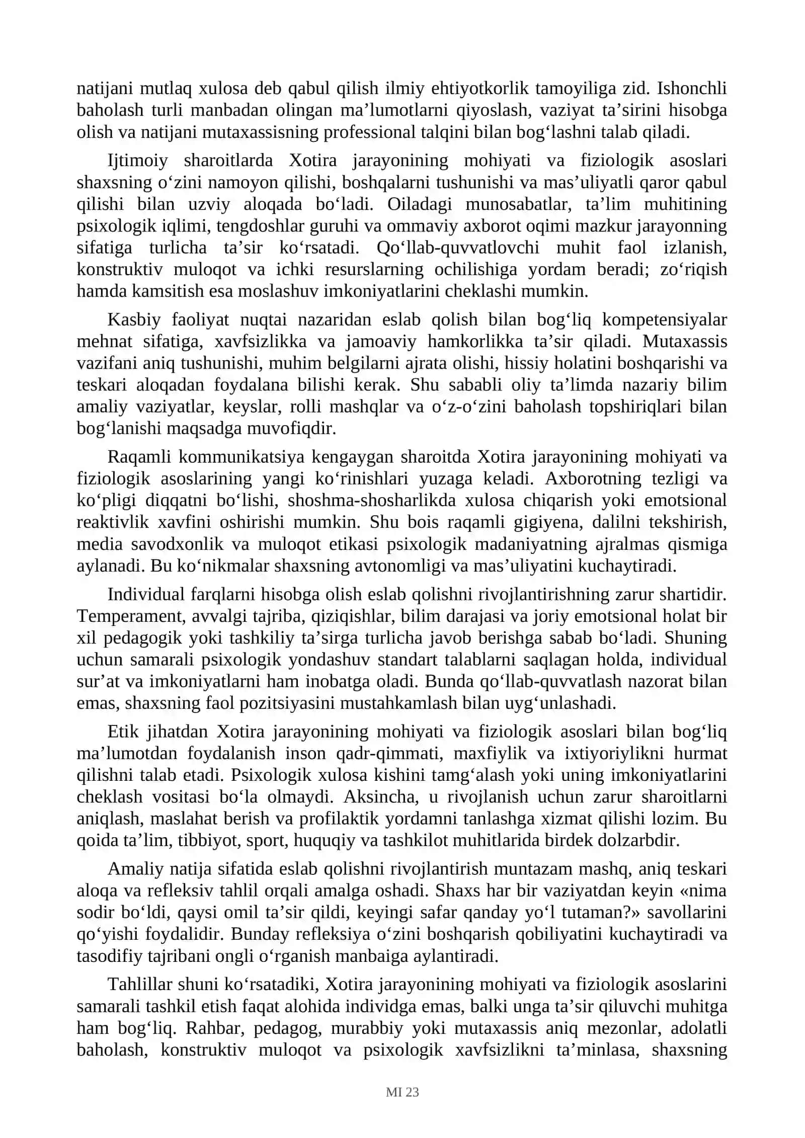 Xotira jarayonlari 2