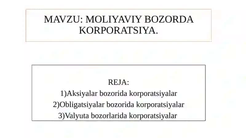 KORPORATIV MOLIYA 2
