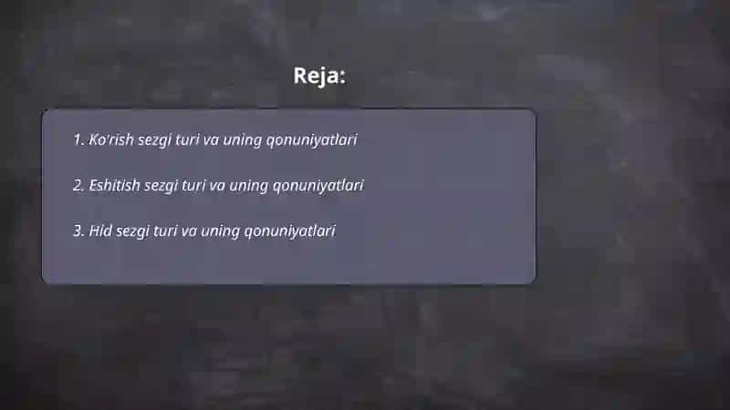 Sezgi turlari va uning qonuniyatlari 2