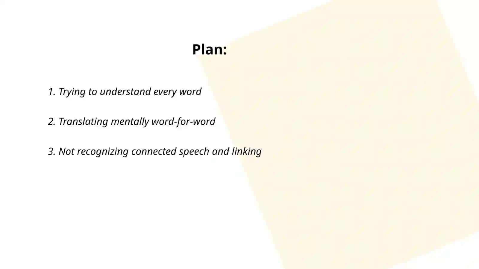 Common mistakes in listening 2