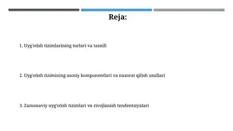 Uyg'otish tizimlari 2