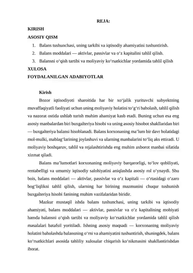 BALANS MODDALARI VA ULARNI О‘QISH TARTIBI 2