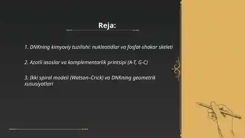 DNK strukturasi va replikatsiyasi 2