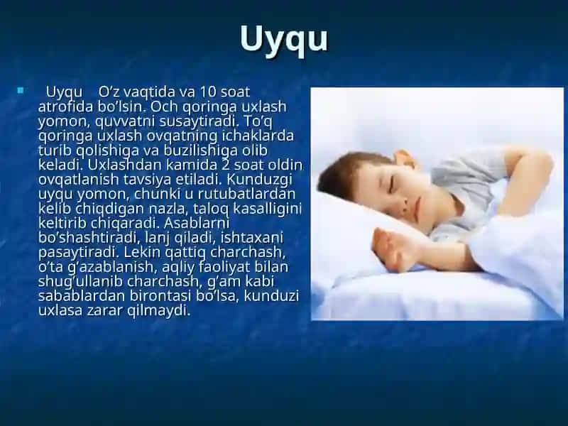 Uyqu va uning ahamiyati 2