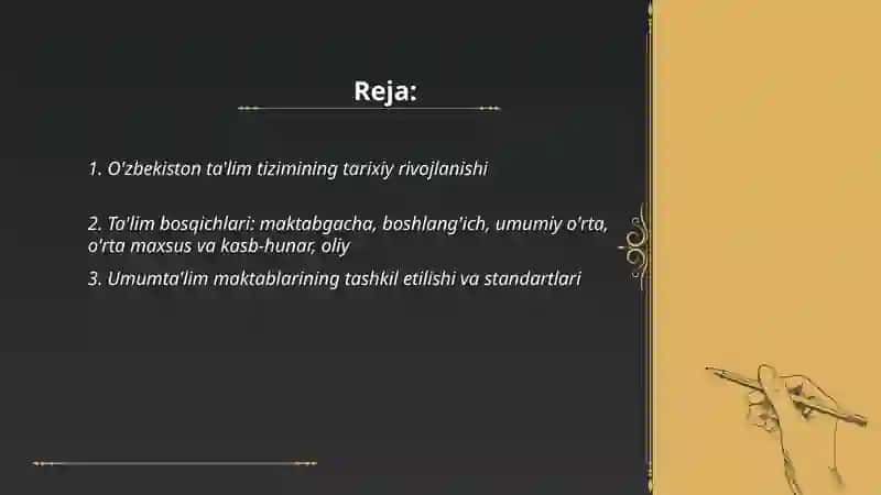 O'zbekiston Respublikasida ta'lim tizimi 2