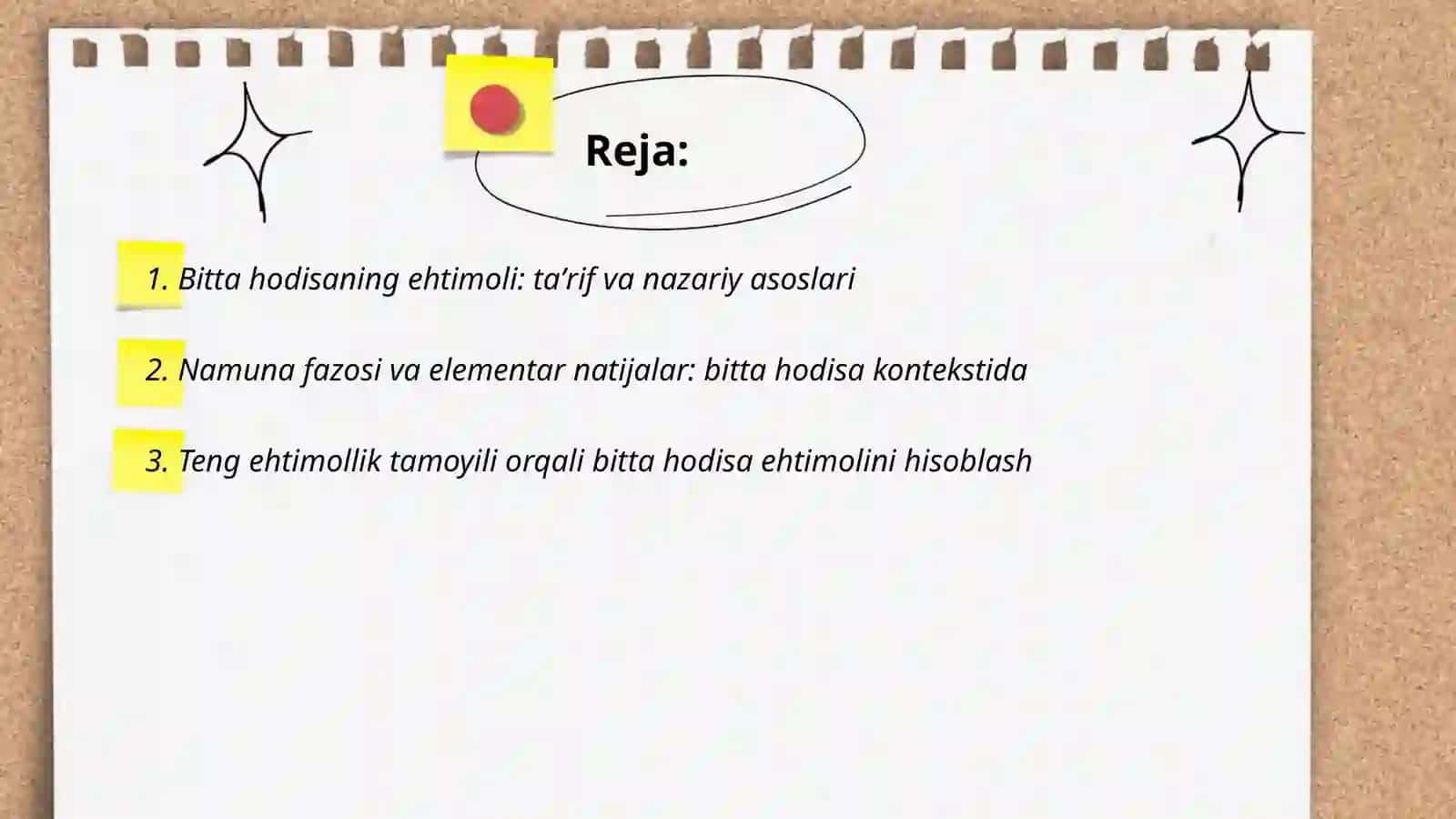 Bitta hodisaning ro'y berish ehtimoli 2
