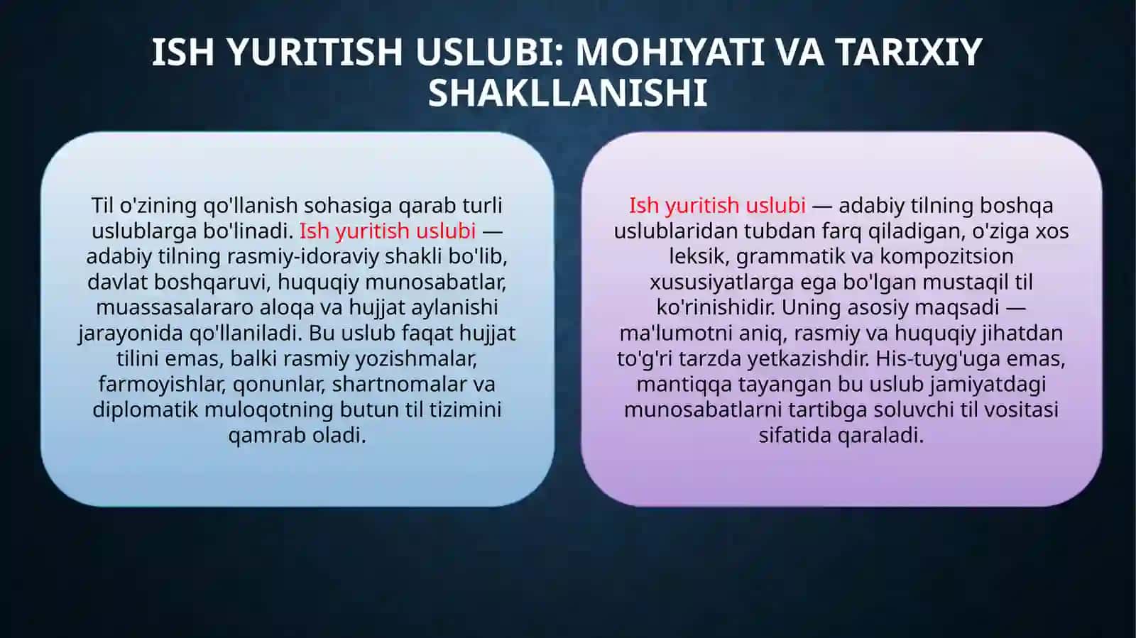 Ish yuritish tili va uslubi 2