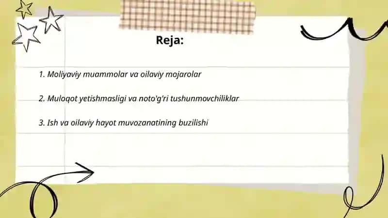 Oilaviy mojarolar va ularning sabablari 2