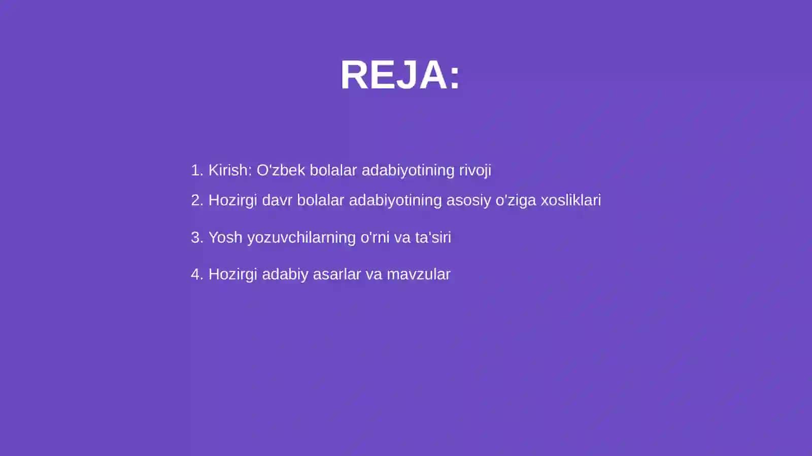 Hozirgi davrdagi o'zbek bolalar adabiyoti 2