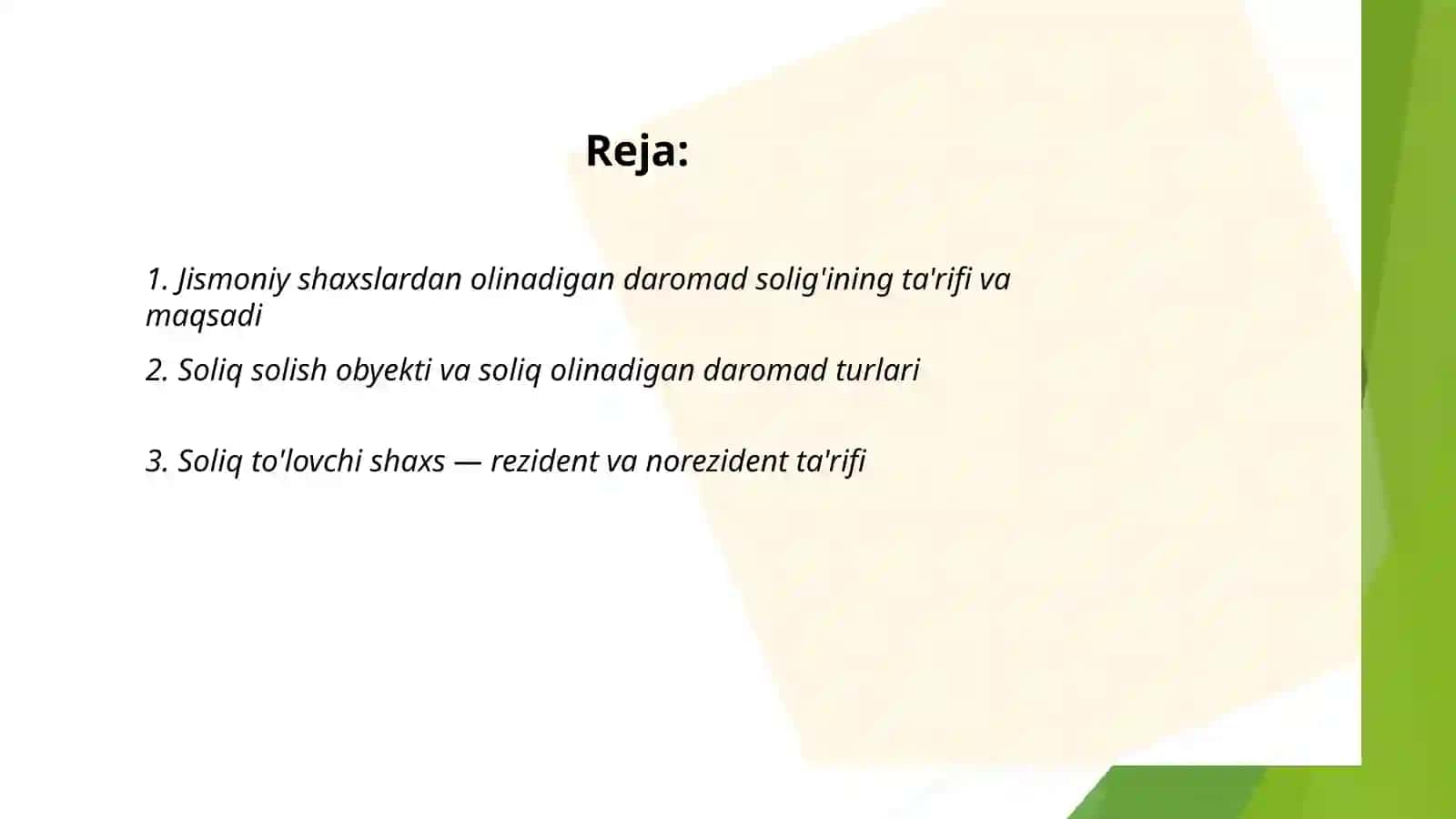 Jismoniy shaxslardan olinadigan daromad solig'i 2