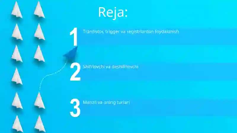Tranzistor, trigger va registrlar 2