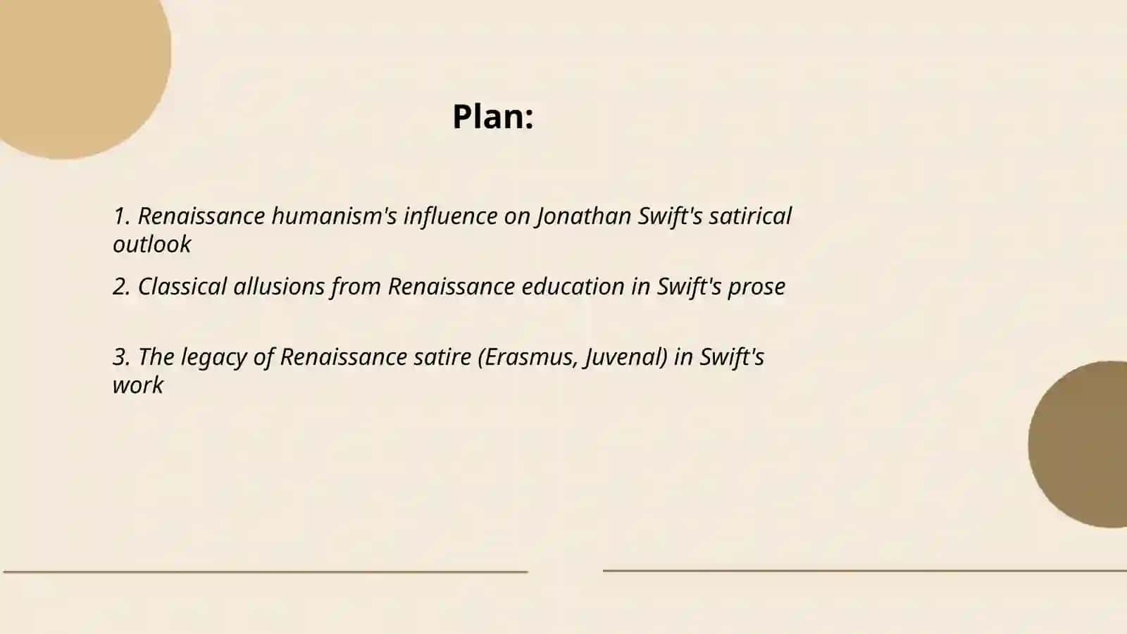 Renaissance in English literature. Jonathan Swift 2