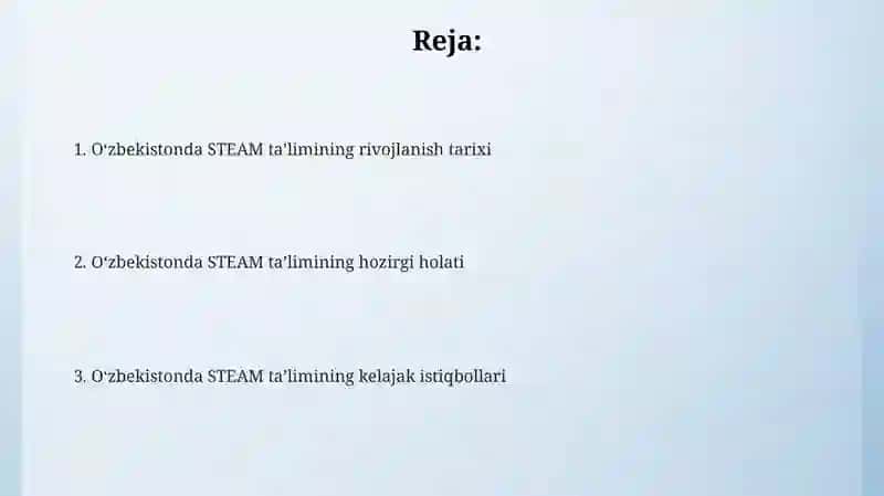 Oʻzbekistonda STEAM taʼlimining rivojlanishi 2