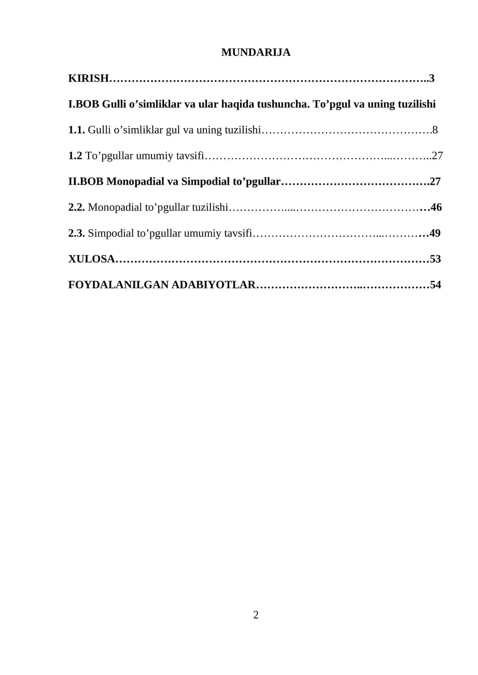 MONOPADIAL VA SIMPODIAL TO’PGULLAR 2