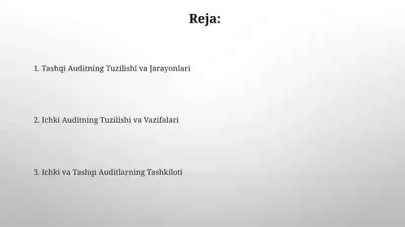 Ichki va Tashqi Auditlar 2