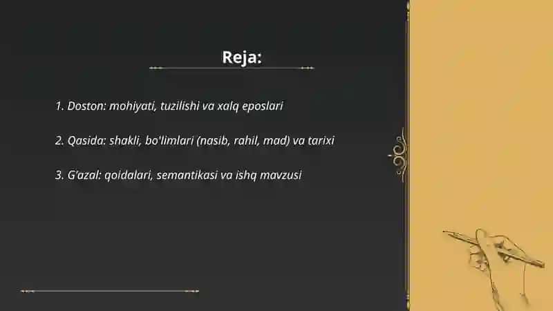 Mumtoz adabiy janrlar 2
