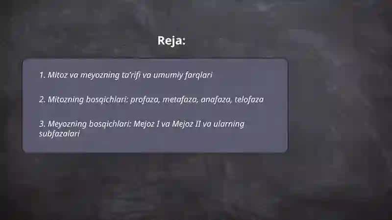 Mitoz va meyoz 2