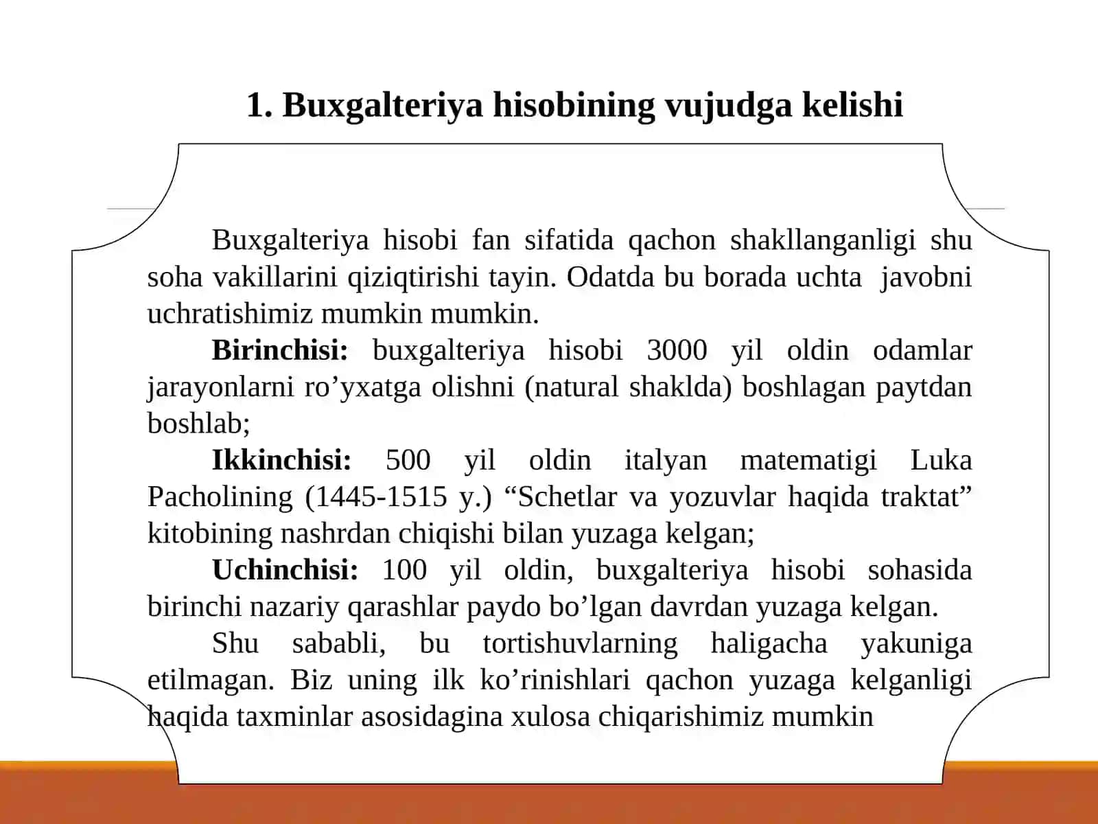Moliyaviy va boshqaruv hisobi faniniga kirish 2