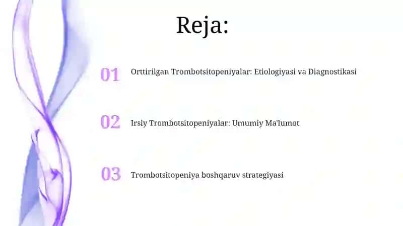 Orttirilgan Trombotsitopeniyalar: Etiologiyasi va Diagnostikasi 2
