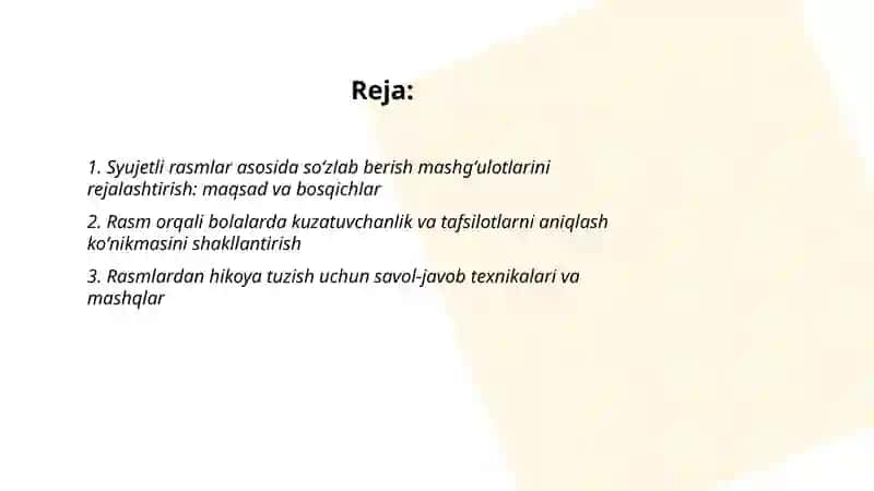 Soʻzlab berish boʻyicha mashg'ulotlarni tashkil etish 2