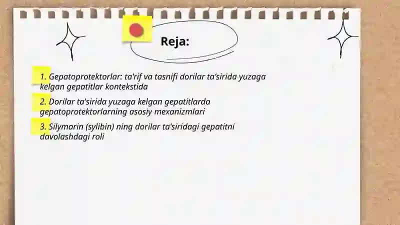 Gepatoprotektorlar: ta'rif va tasnifi 2