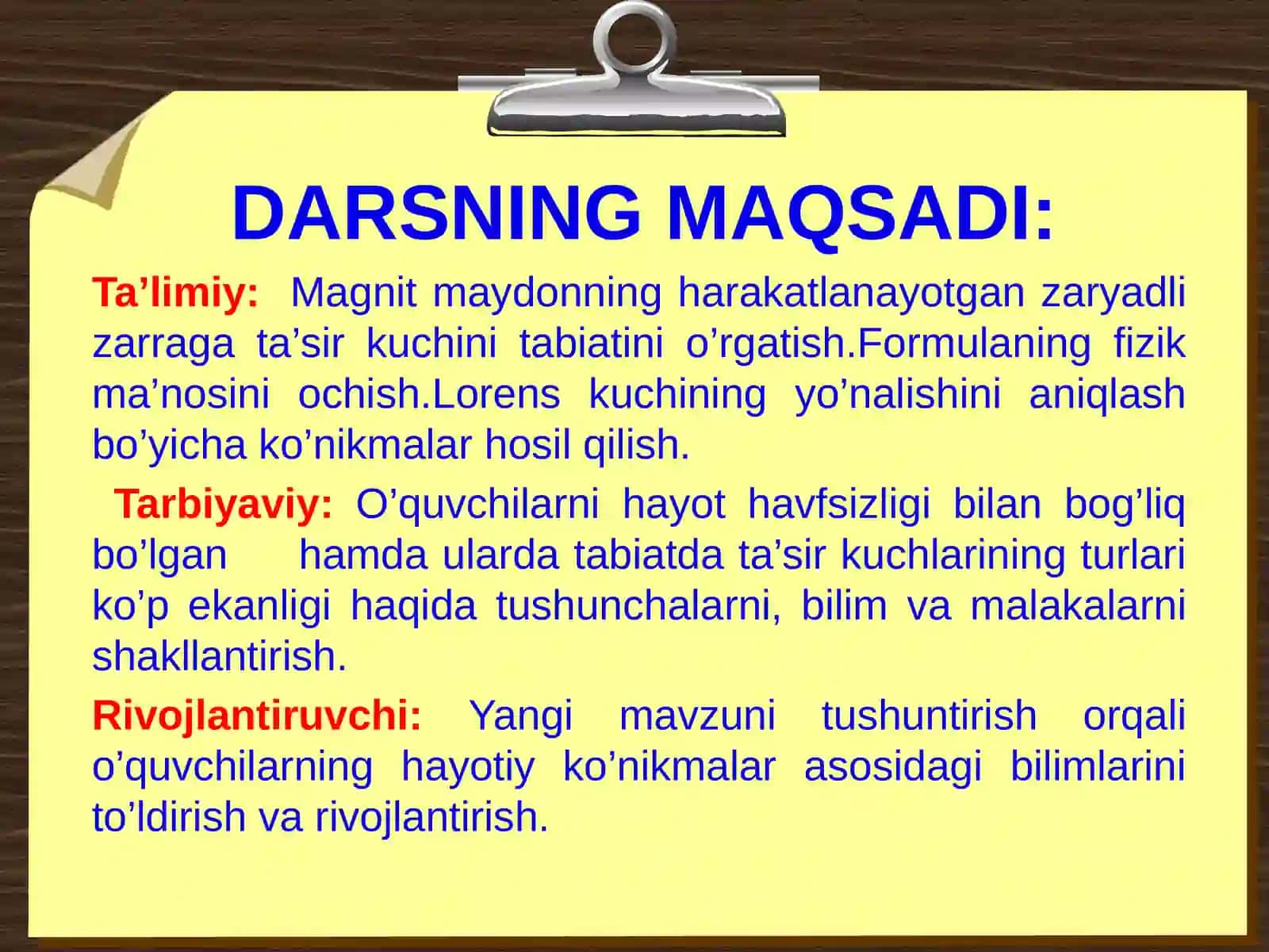 Magnit maydonda zaryadli zarraning harakati 2