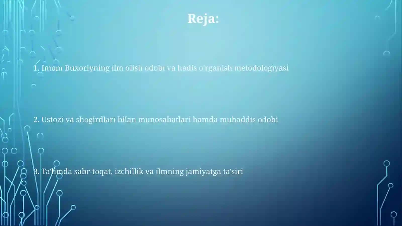 Imom al-Buxoriyning pedagogik qarashlari 2