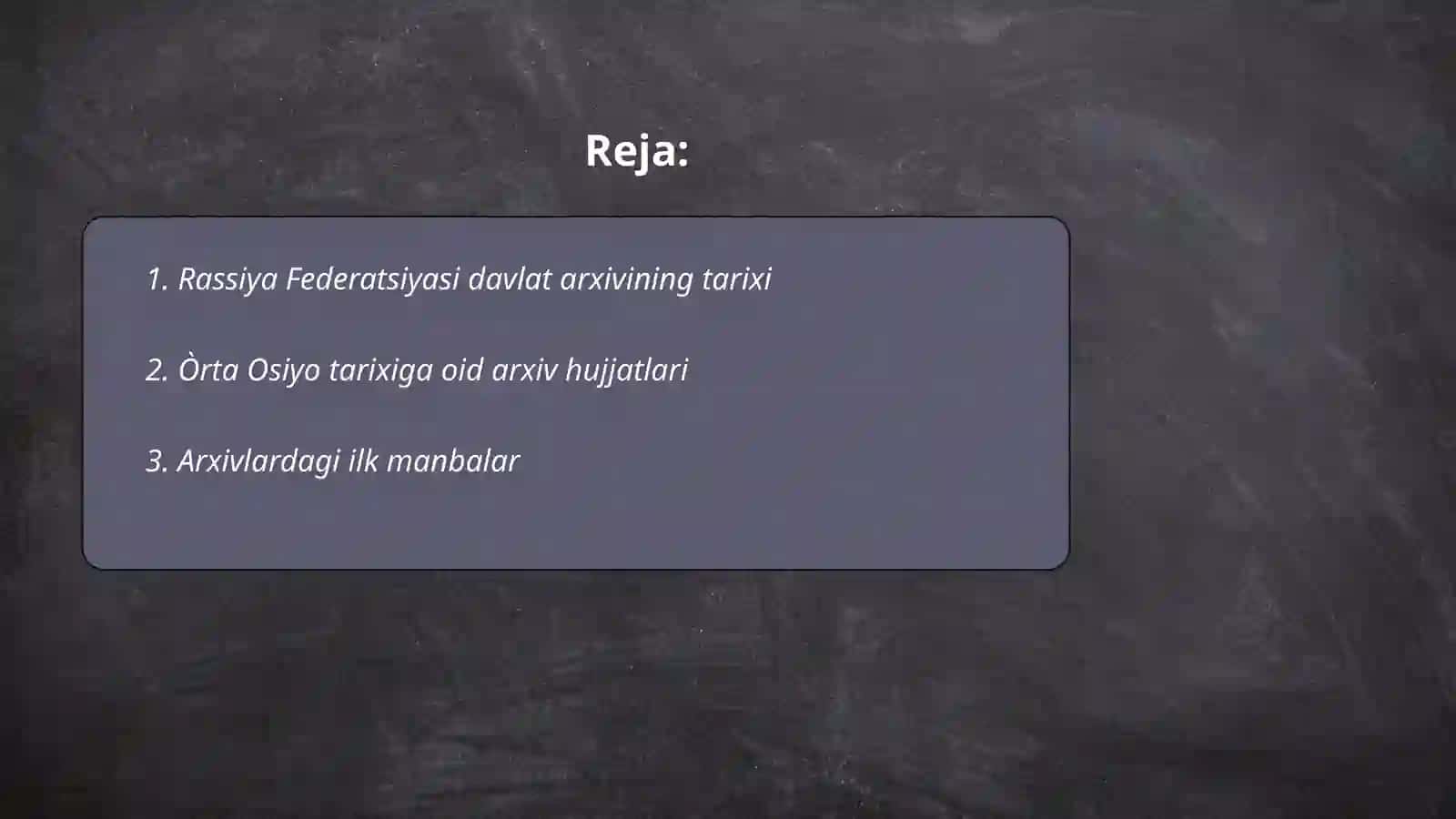 Rassiya Federatsiyasi davlat arxivida Òrta Osiyo tarixiga oid manbalar 2