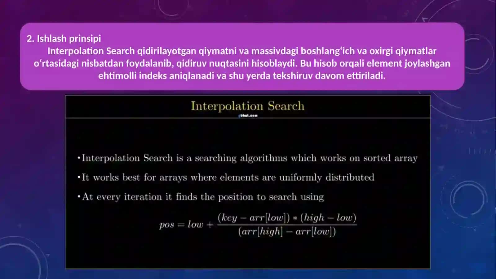 Interpolation Search 2