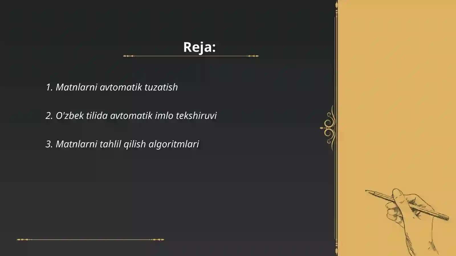 Matnlarni avtomatik tahrirlash 2