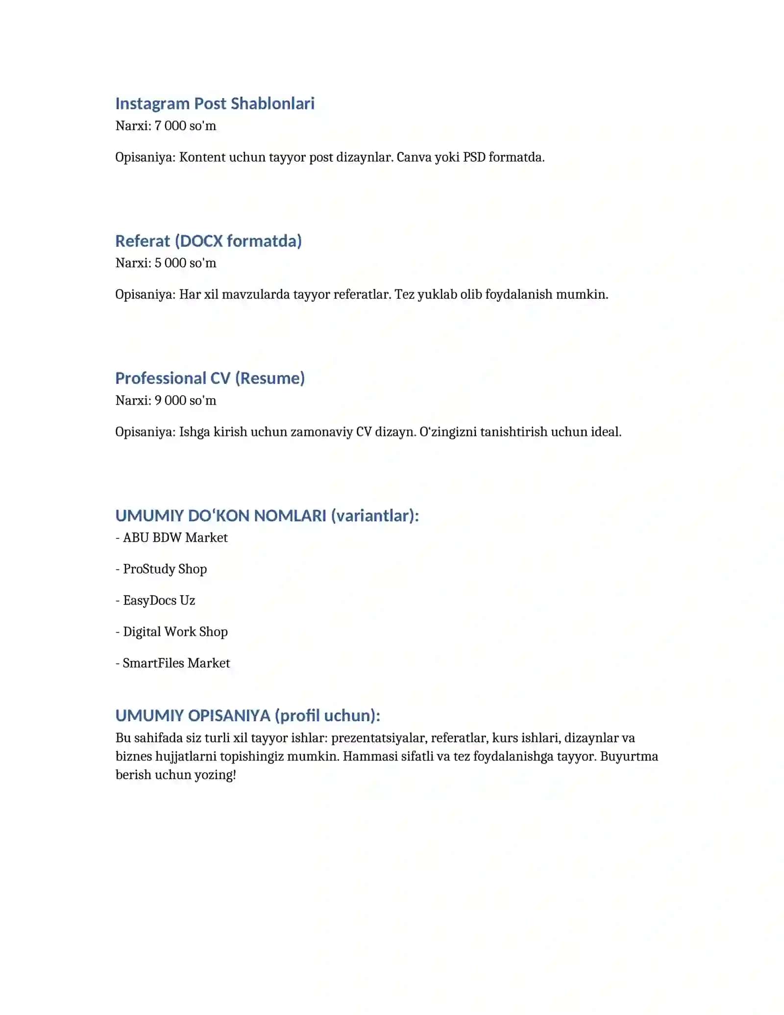 Professional CV (Resume) 2