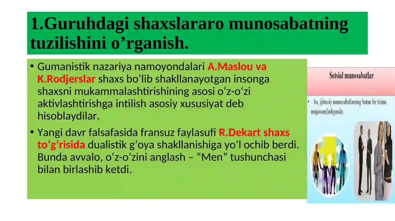 Shaxslararo munosabat psixodiagnostikasi 2