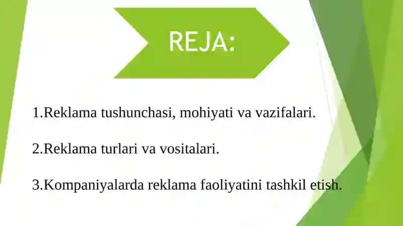 Reklama tushunchasi 2
