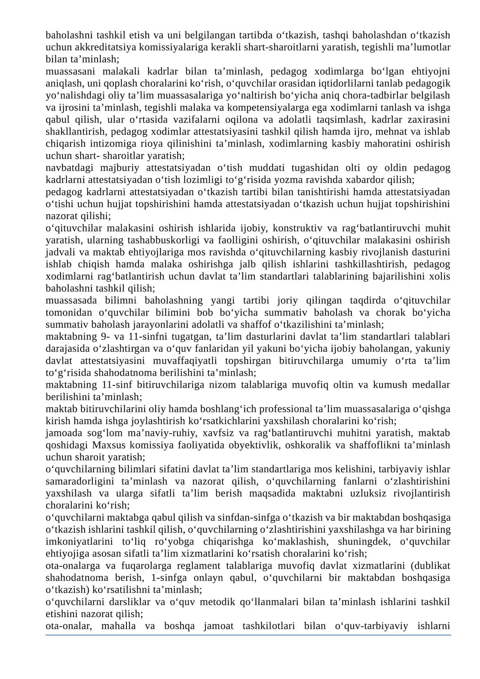 Direktor majburiyatlari 2