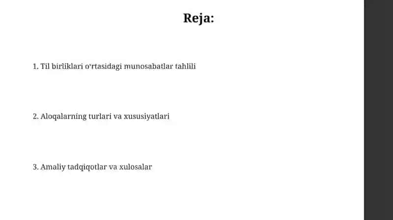 Til birliklari oʻrtasidagi munosabatlar tahlili 2
