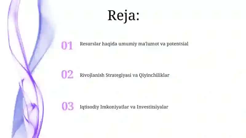 Quva tumanida resurs salohiyati va imkoniyatlari 2