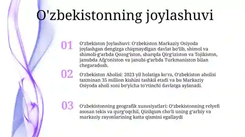 O‘Zbekiston Aholisi Va Joylashishi 2