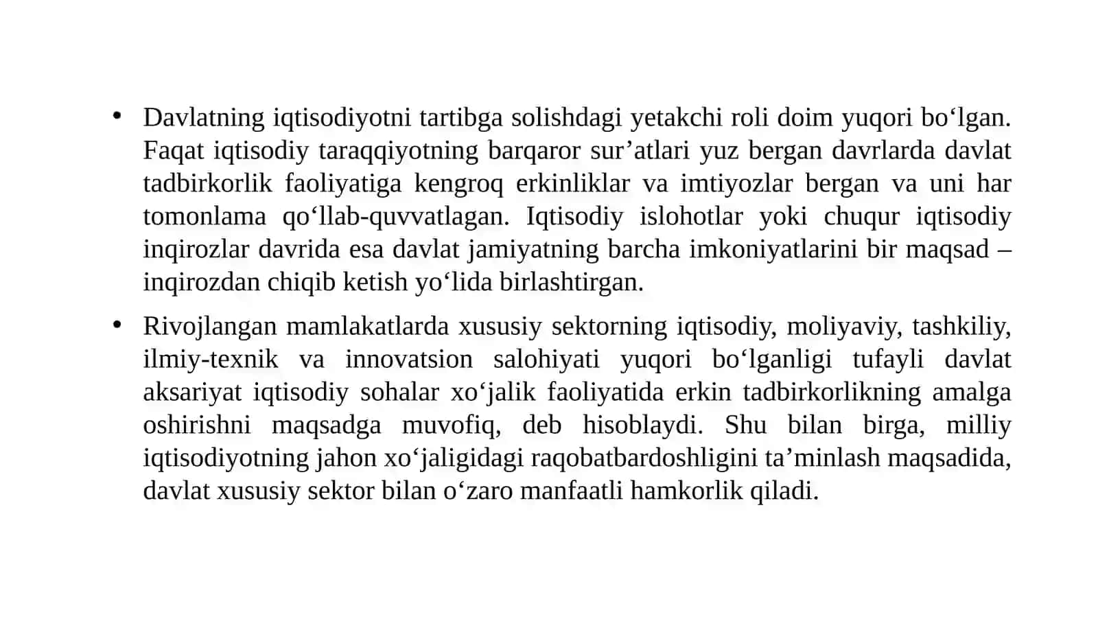 DAVLAT VA XUSUSIY SEKTOR HAMKORLIGI 2