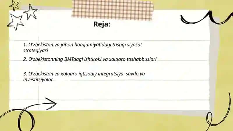 O'zbekiston va johon hamjamiyati 2
