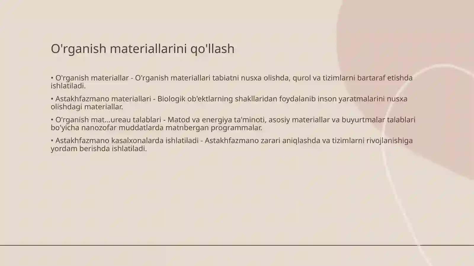 Biomimetik materiallar dizayni 2