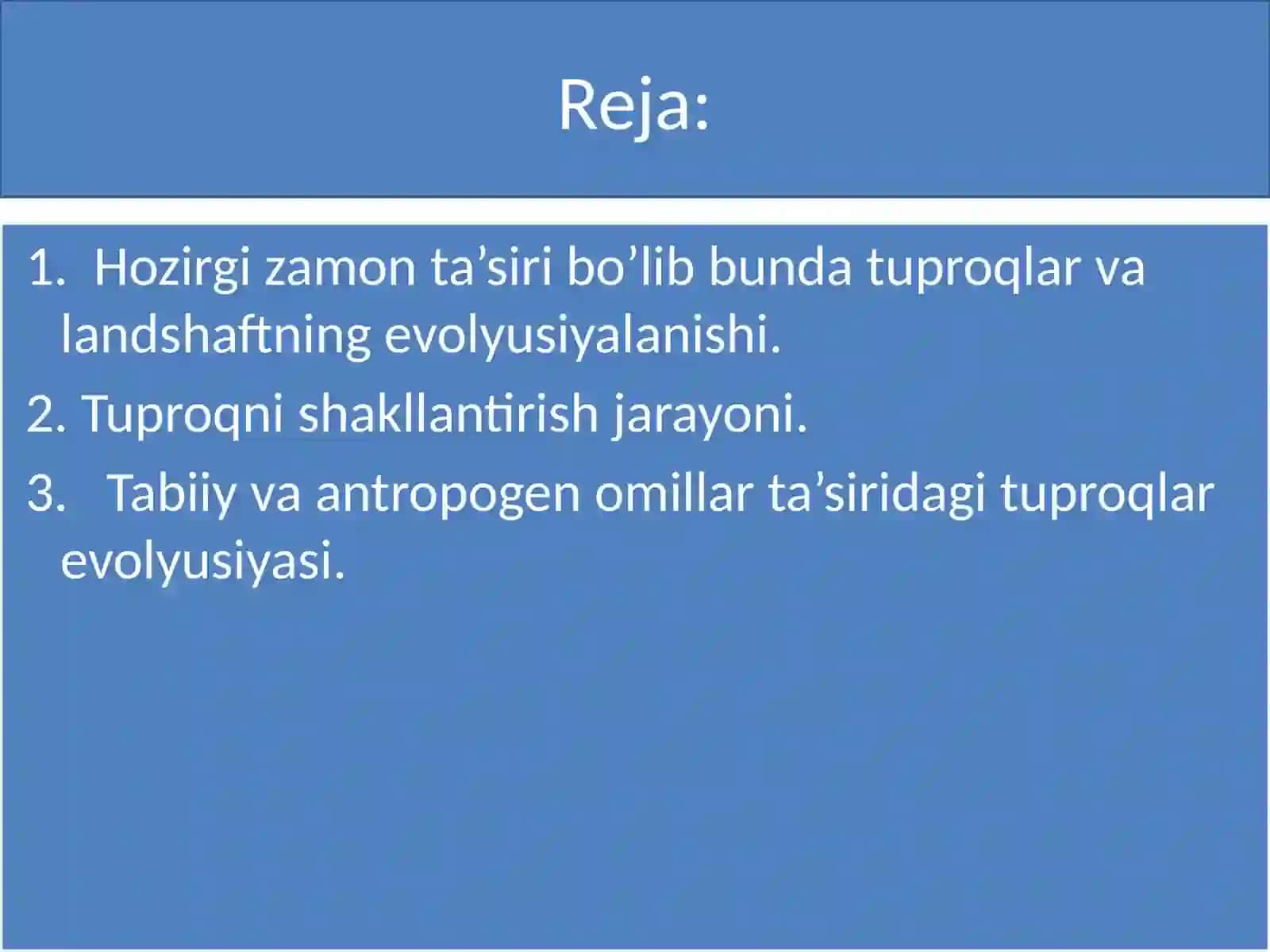 Texnogen tuproqlar evalyutsiyasi 2