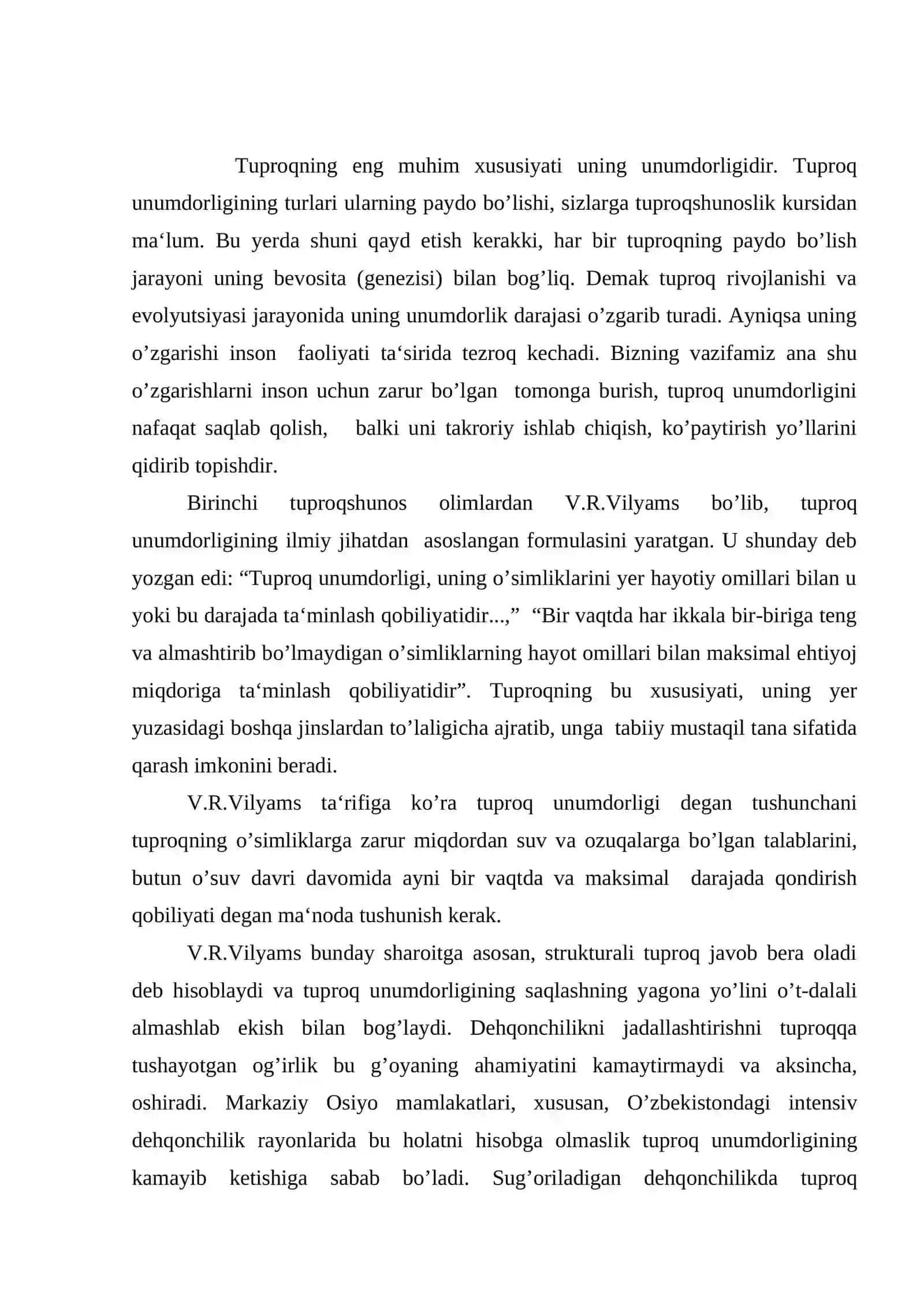 Tuproqning unumdorligi va turli xususiyatlari 2