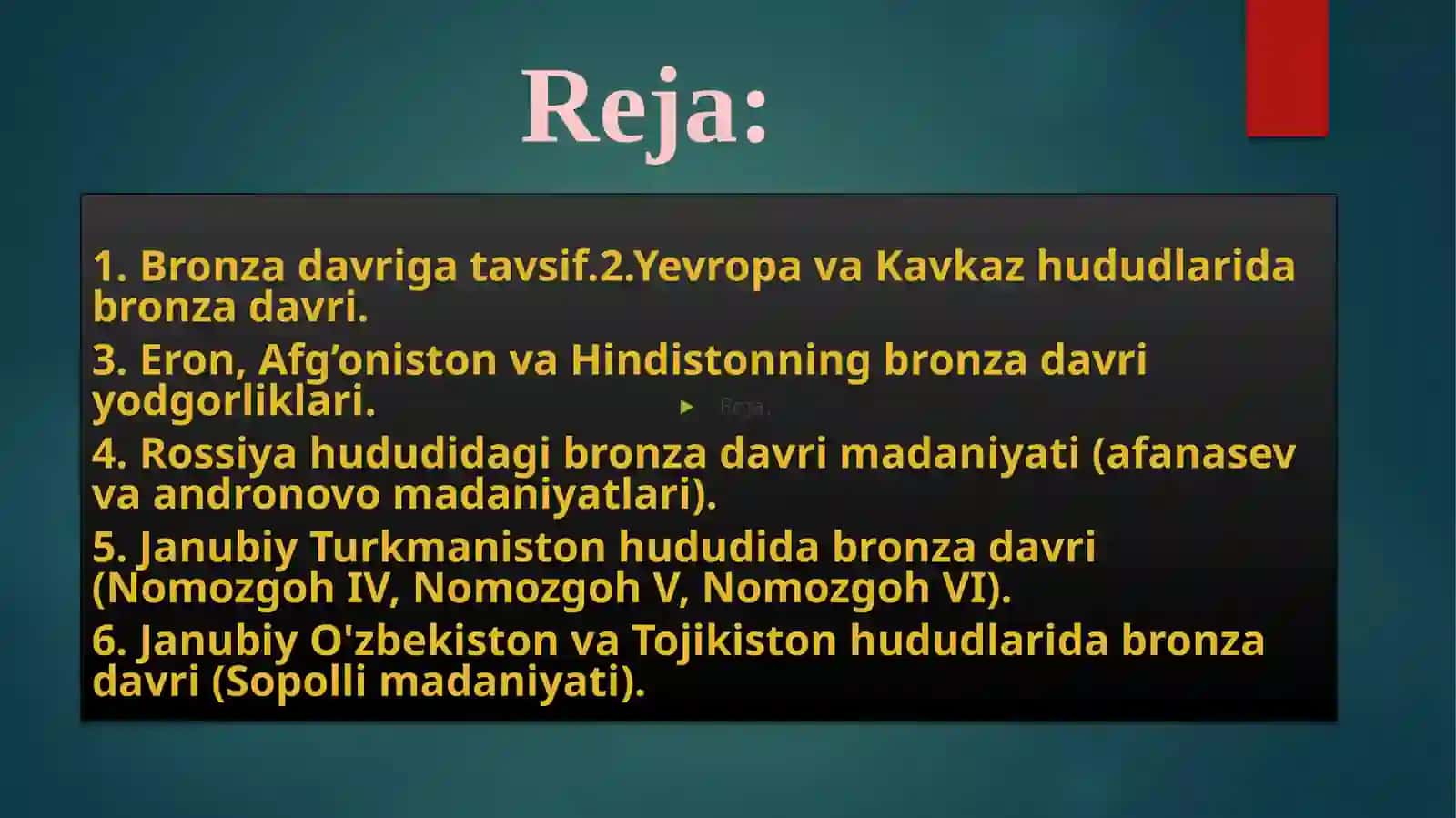So‘nggi bronza davri Yodgorliklari 2