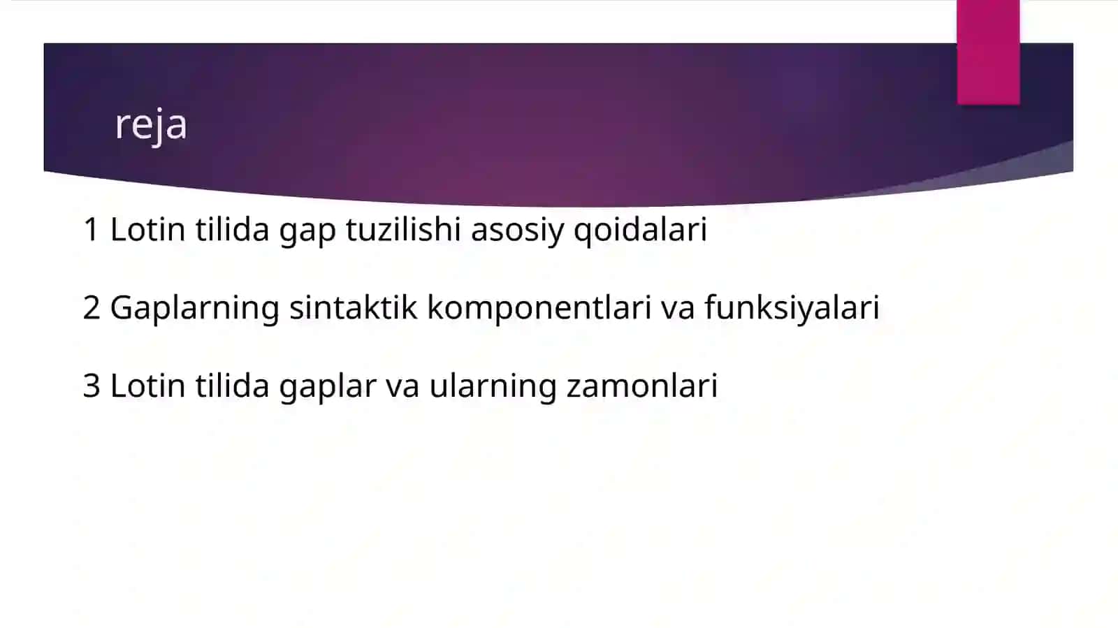 Lotin tili gaplarining strukturasi 2