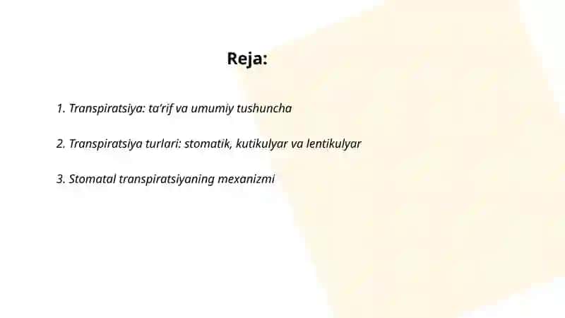 Transpiratsiyasi va uning ahamiyati 2